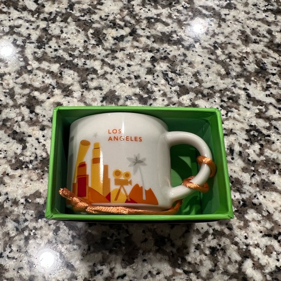 Starbucks Los Angeles Ornament with Orange and Yellow Design - Picture 2 of 3